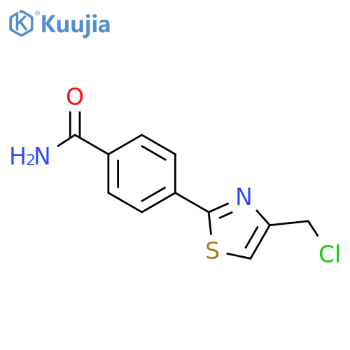 4-4-(Chloromethyl)-1,3-thiazol-2-ylbenzamide structure