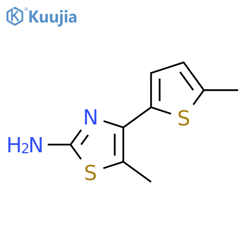 5-methyl-4-(5-methylthiophen-2-yl)-1,3-thiazol-2-amine structure