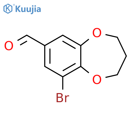9-bromo-3,4-dihydro-2H-1,5-benzodioxepine-7-carbaldehyde structure