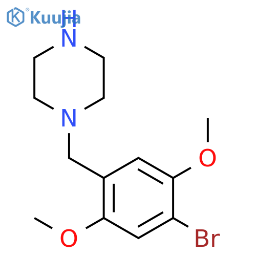 1-(4-Bromo-2,5-dimethoxybenzyl)piperazine structure