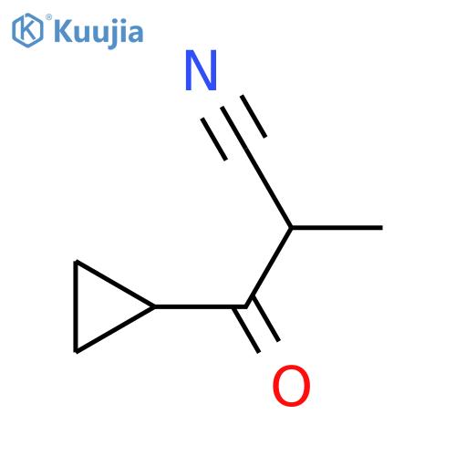 3-cyclopropyl-2-methyl-3-oxopropanenitrile structure