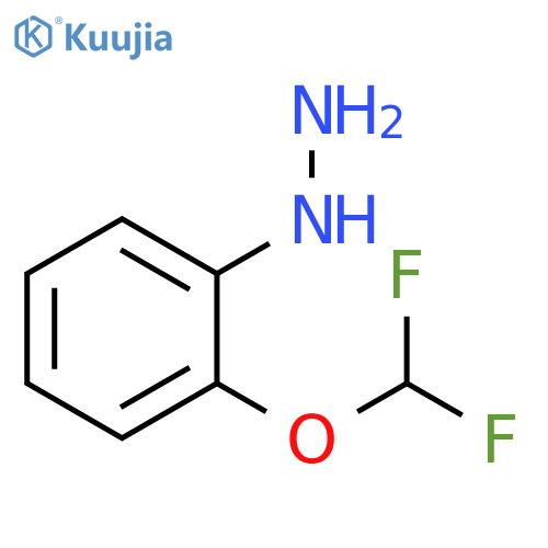 Hydrazine, [2-(difluoromethoxy)phenyl]- structure