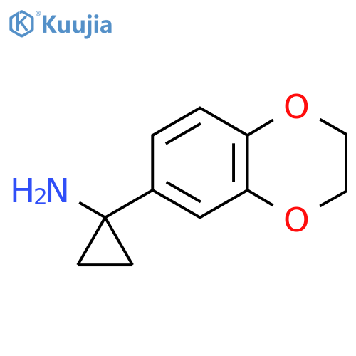 1-(2,3-Dihydro-1,4-benzodioxin-6-yl)cyclopropan-1-amine structure