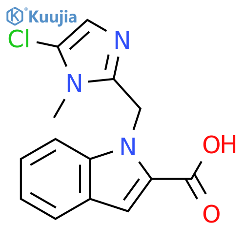 1-(5-Chloro-1-methyl-1H-imidazol-2-yl)methyl-1H-indole-2-carboxylic Acid structure