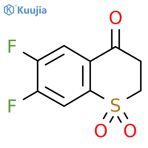 6,7-difluoro-3,4-dihydro-2H-1lambda6-benzothiopyran-1,1,4-trione structure