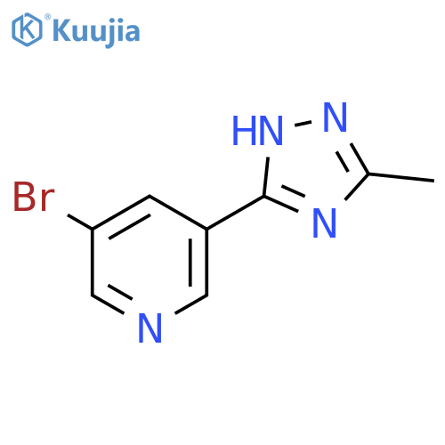 3-Bromo-5-(5-methyl-2H-[1,2,4]triazol-3-yl)-pyridine structure