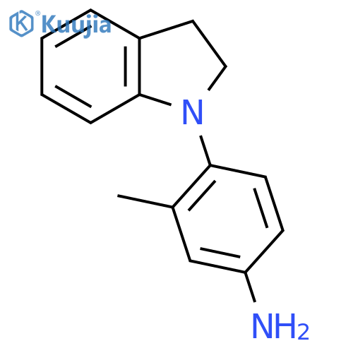 4-(2,3-Dihydro-1H-indol-1-YL)-3-methylphenylamine structure