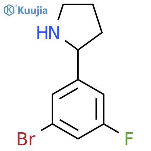 2-(3-Bromo-5-fluorophenyl)pyrrolidine structure