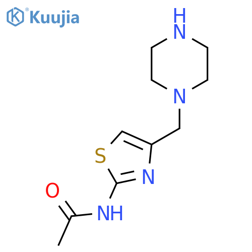 N-[4-(Piperazin-1-ylmethyl)-1,3-thiazol-2-yl]acetamide structure