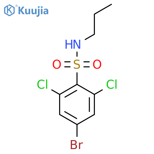4-bromo-2,6-dichloro-N-propylbenzene-1-sulfonamide structure