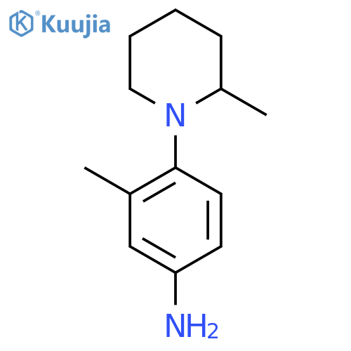 3-Methyl-4-(2-methyl-1-piperidinyl)aniline structure