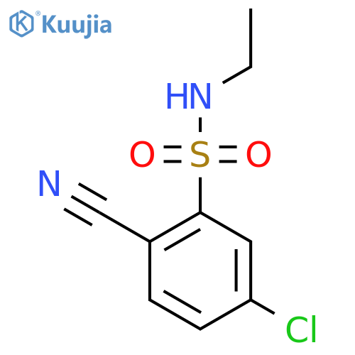 5-chloro-2-cyano-N-ethylbenzene-1-sulfonamide structure