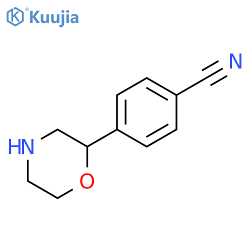4-(morpholin-2-yl)benzonitrile structure
