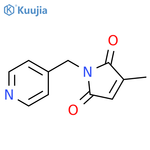 3-methyl-1-[(pyridin-4-yl)methyl]-2,5-dihydro-1H-p
yrrole-2,5-dione structure