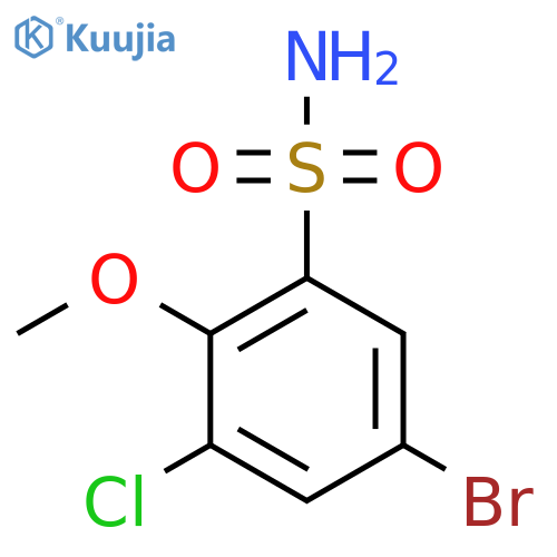 5-Bromo-3-chloro-2-methoxybenzene-1-sulfonamide structure