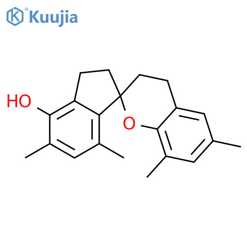 Spiro[2H-1-benzopyran-2,1'-[1H]inden]-4'-ol, 2',3,3',4-tetrahydro-5',6,7',8-tetramethyl- structure
