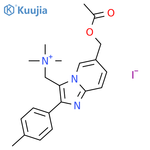 Imidazo[1,2-a]pyridine-3-methanaminium, 6-[(acetyloxy)methyl]-N,N,N-trimethyl-2-(4-methylphenyl)-, iodide structure