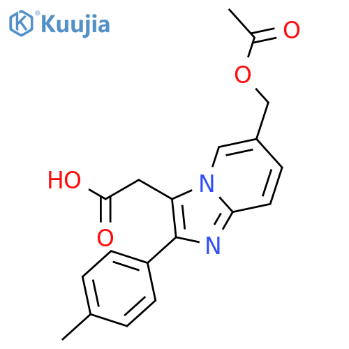Imidazo[1,2-a]pyridine-3-acetic acid, 6-[(acetyloxy)methyl]-2-(4-methylphenyl)- structure