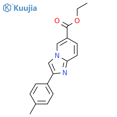 Imidazo[1,2-a]pyridine-6-carboxylic acid, 2-(4-methylphenyl)-, ethyl ester structure