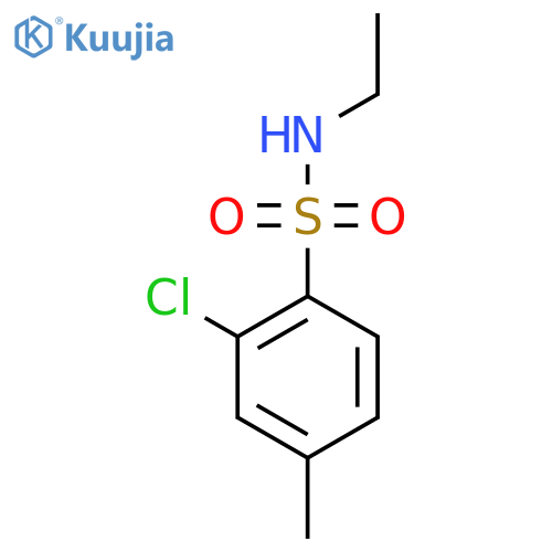 2-chloro-N-ethyl-4-methylbenzene-1-sulfonamide structure