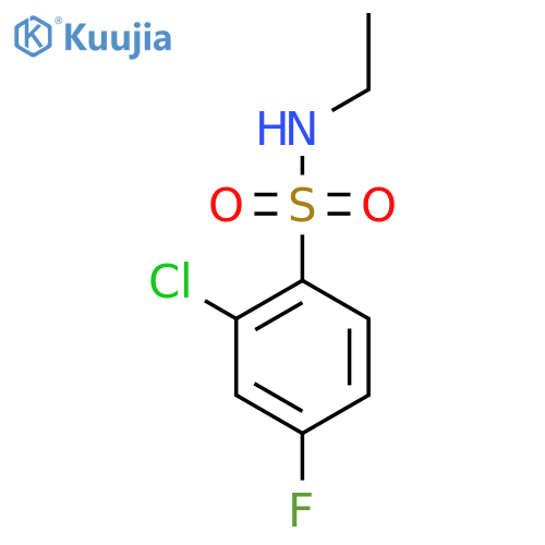 2-Chloro-n-ethyl-4-fluorobenzene-1-sulfonamide structure