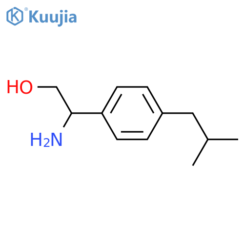 2-amino-2-4-(2-methylpropyl)phenylethan-1-ol structure