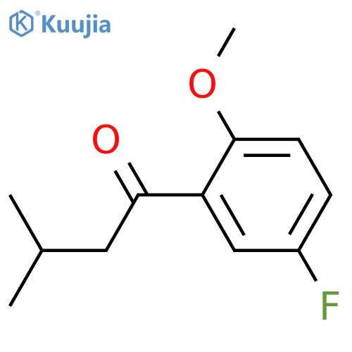 1-(5-fluoro-2-methoxyphenyl)-3-methylbutan-1-one structure