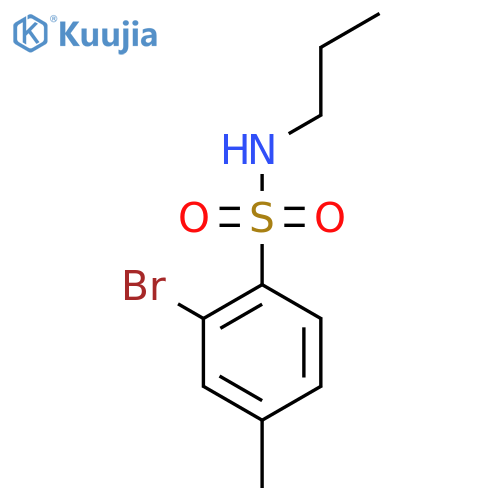 2-bromo-4-methyl-N-propylbenzene-1-sulfonamide structure