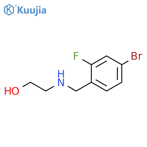 2-{[(4-Bromo-2-fluorophenyl)methyl]amino}ethanol structure