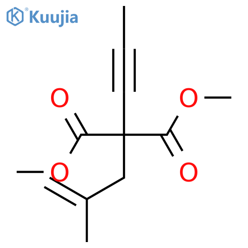 Dimethyl 2-(2-methylprop-2-enyl)-2-prop-1-ynylpropanedioate structure
