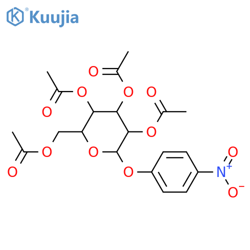 3,4,5-tris(acetyloxy)-6-(4-nitrophenoxy)oxan-2-ylmethyl acetate structure