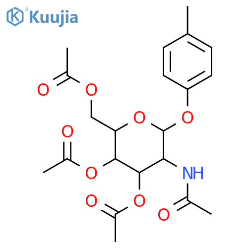 3,4-bis(acetyloxy)-5-acetamido-6-(4-methylphenoxy)oxan-2-ylmethyl acetate structure