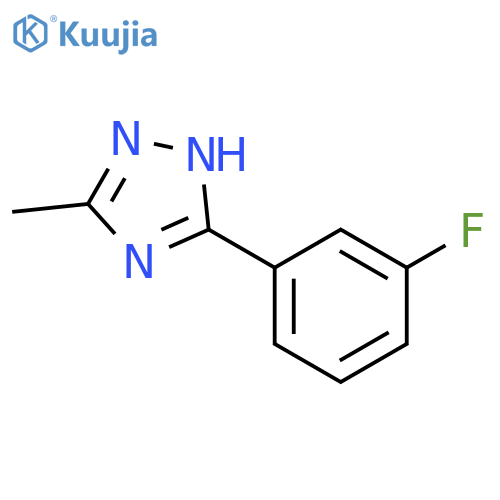 5-(3-Fluoro-phenyl)-3-methyl-1H-[1,2,4]triazole structure