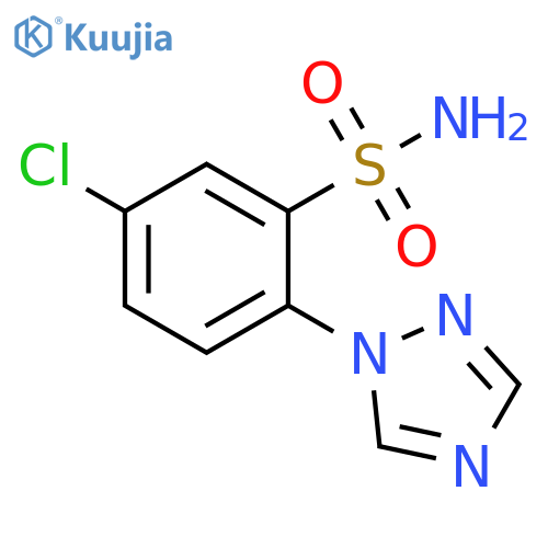 5-chloro-2-(1H-1,2,4-triazol-1-yl)benzene-1-sulfonamide structure