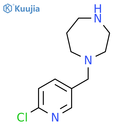 1-(6-chloropyridin-3-yl)methyl-1,4-diazepane structure