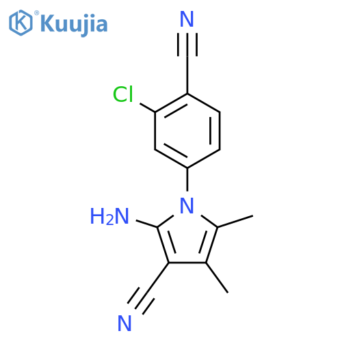2-Amino-1-(3-chloro-4-cyanophenyl)-4,5-dimethyl-1H-pyrrole-3-carbonitrile structure
