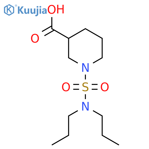 1-(dipropylsulfamoyl)piperidine-3-carboxylic acid structure