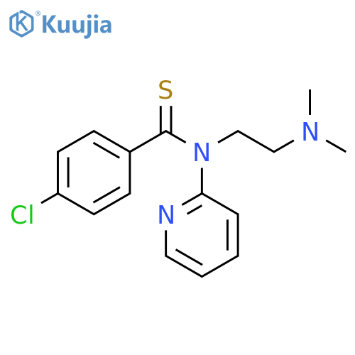 Benzenecarbothioamide, 4-chloro-N-[2-(dimethylamino)ethyl]-N-2-pyridinyl- structure