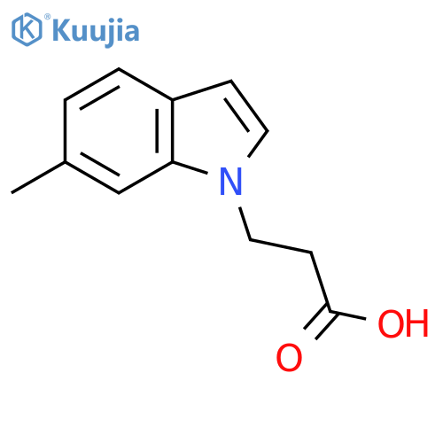 3-(6-Methylindol-1-yl)propanoic acid structure