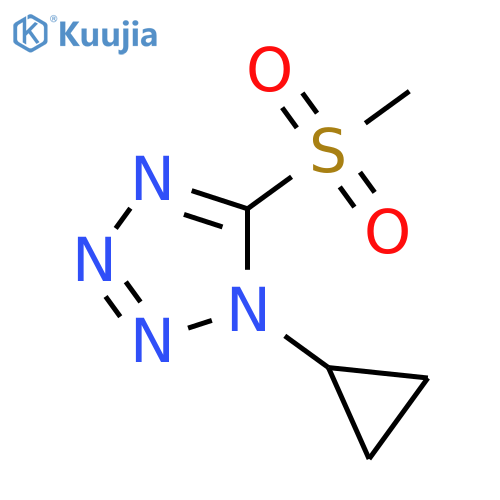 1-cyclopropyl-5-methanesulfonyl-1H-1,2,3,4-tetrazole structure