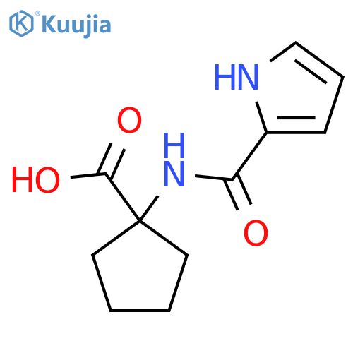 1-(1H-pyrrole-2-amido)cyclopentane-1-carboxylic acid structure