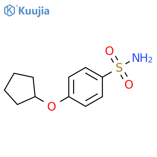 4-(cyclopentyloxy)benzene-1-sulfonamide structure