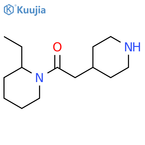1-(2-ethylpiperidin-1-yl)-2-(piperidin-4-yl)ethan-1-one structure