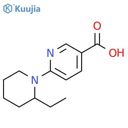 6-(2-ethylpiperidin-1-yl)nicotinic acid structure