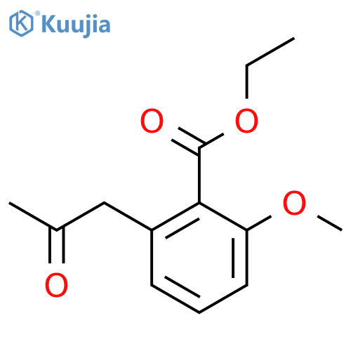 2-Acetonyl-6-methoxy-benzoic acid ethyl ester structure