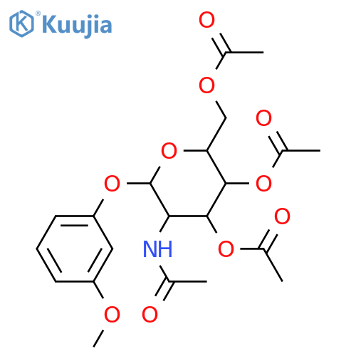 [3,4-bis(acetyloxy)-5-acetamido-6-(3-methoxyphenoxy)oxan-2-yl]methyl acetate structure
