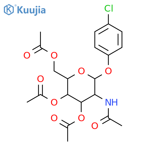 [3,4-bis(acetyloxy)-6-(4-chlorophenoxy)-5-acetamidooxan-2-yl]methyl acetate structure