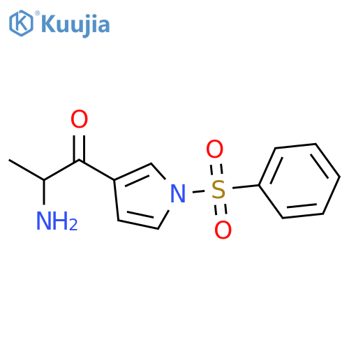 1-Propanone,2-amino-1-[1-(phenylsulfonyl)-1H-pyrrol-3-yl]- structure