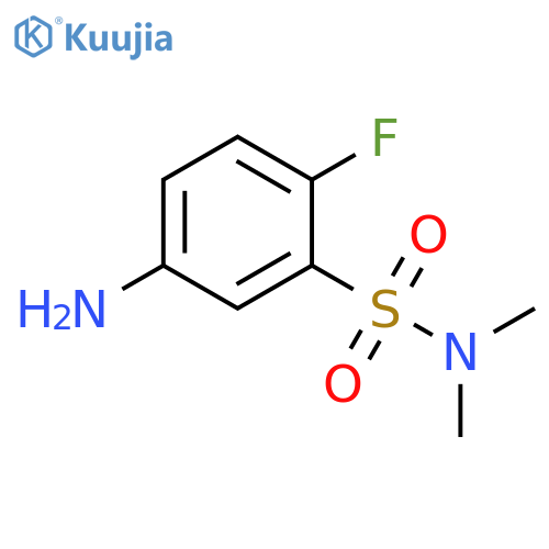 5-amino-2-fluoro-N,N-dimethylbenzene-1-sulfonamide structure