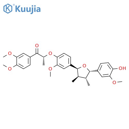 (2R)-1-(3,4-Dimethoxyphenyl)-2-[2-methoxy-4-[(2S,3R,4R,5S)-tetrahydro-5-(4-hydroxy-3-methoxyphenyl)-3,4-dimethyl-2-furanyl]phenoxy]-1-propanone structure